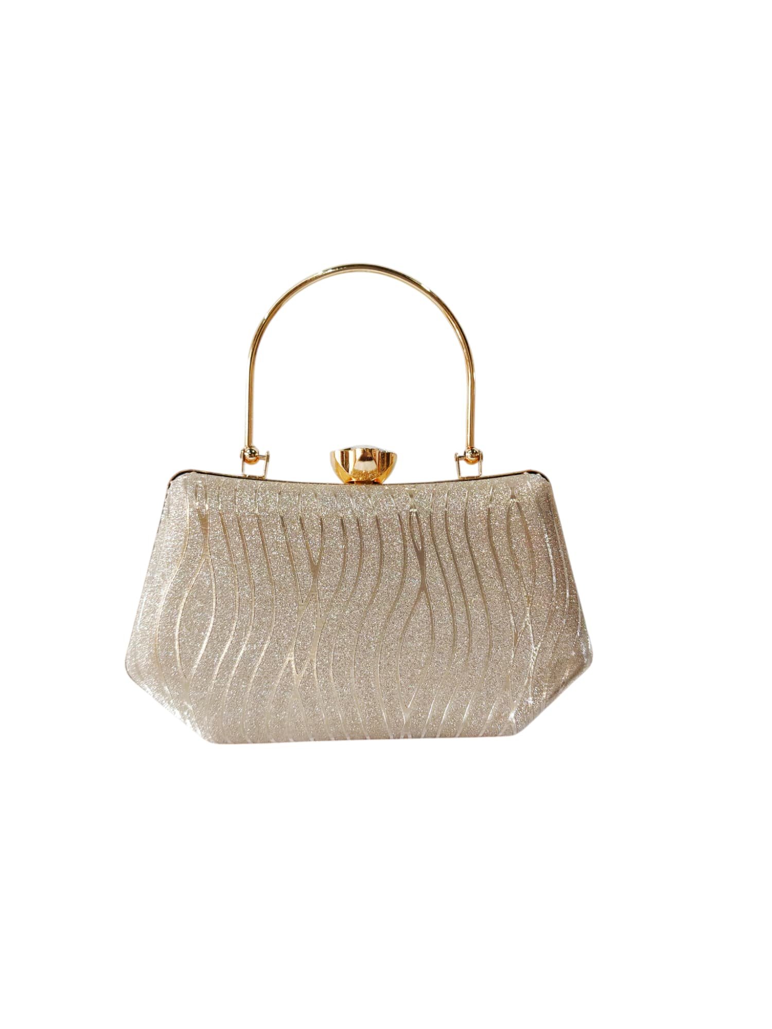 Gold Glitter Clutch Purse thumbnail 1